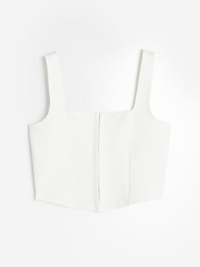 h&m corset style crop top